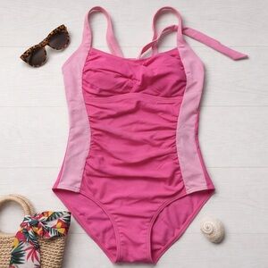Classic Pink One-Piece Swimsuit